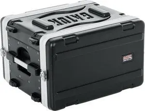 Gator Cases Lightweight Molded 6U Rack Case with Heavy Duty Latches, Shallow 14.25" depth (GR-6S)