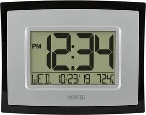 La Crosse Technology Wall/Table Clock, 6.85-inch H x 8.66-inch W x 0.95-inch D (WT-8002U) (WT-8002U-INT)