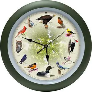 Mark Feldstein, Limited Edition 20th Anniversary Singing Bird Clock, 13 Inch