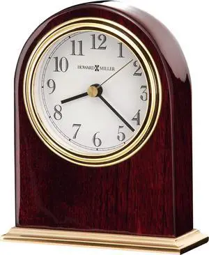Howard Miller Monroe Table Clock - Arch-Shaped Analog Desk Clock, Wooden Tabletop Timepiece w/Brass Accents, Battery-Operated Quartz Movement, Shelf Decoration for Living Room, Bedroom, Office Decor Howard Miller Monroe Table Clock - Arch-Shaped Analog Desk Clock, Wooden Tabletop Timepiece w/Brass Accents, Battery-Operated Quartz Movement, Shelf Decoration for Living Room, Bedroom, Office Decor