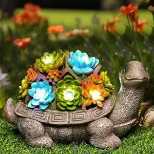 GIGALUMI Solar Garden Statues Turtle Figurine Lights for Outside Waterproof GIGALUMI Solar Garden Statues Turtle Figurine Lights for Outside Waterproof