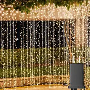 Solhice LED Curtain Lights Outdoor 20ft x10ft, 600 LED Plug in Hanging String Lights Indoor Bedroom, Twinkle Light Backdrop for Outside Wedding Decor, Warm White (Not Connectable) Solhice LED Curtain Lights Outdoor 20ft x10ft, 600 LED Plug in Hanging String Lights Indoor Bedroom, Twinkle Light Backdrop for Outside Wedding Decor, Warm White (Not Connectable)