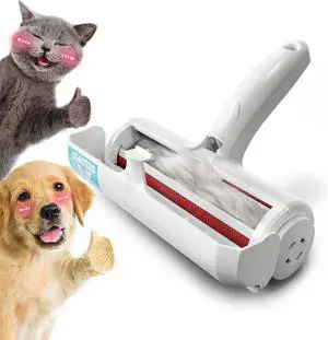 DELOMO Pet Hair Remover Roller, Reusable Lint Roller for Dog and Cat Hair DELOMO Pet Hair Remover Roller, Reusable Lint Roller for Dog and Cat Hair