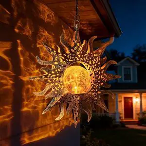 Solar Sun Lanterns Outdoor Waterproof Hanging Solar Lights Garden Decor Solar Sun Lanterns Outdoor Waterproof Hanging Solar Lights Garden Decor