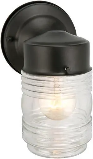 Design House Jelly Jar Outdoor Wall Light, Matte Black Design House Jelly Jar Outdoor Wall Light, Matte Black