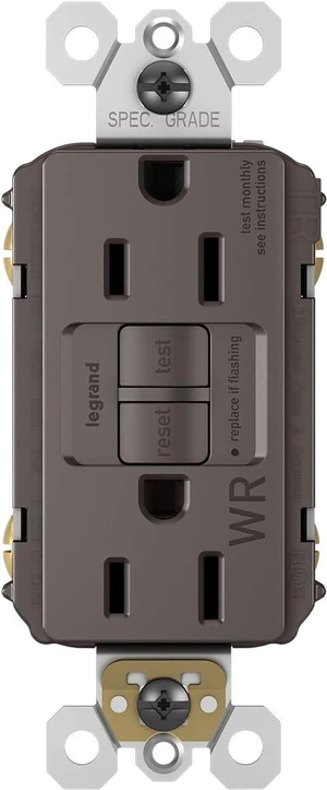 Legrand radiant 15 Amp Weather Resistant GFCI Duplex Outlet Brown 1 Pack Legrand radiant 15 Amp Weather Resistant GFCI Duplex Outlet Brown 1 Pack