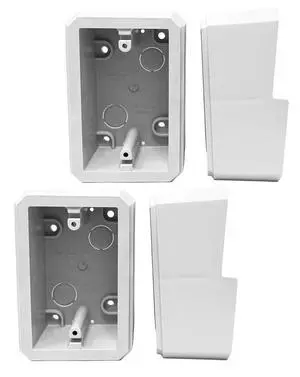 iMBAPrice IMBA-FS8141-2 FS Outlet Device Box, Non-Metallic Paintable Weatherproof Electrical Box for 1/2 Inch Lap Siding, 18.6 Cu. in., White, 1-Gang, 2-Pack iMBAPrice IMBA-FS8141-2 FS Outlet Device Box, Non-Metallic Paintable Weatherproof Electrical Box for 1/2 Inch Lap Siding, 18.6 Cu. in., White, 1-Gang, 2-Pack