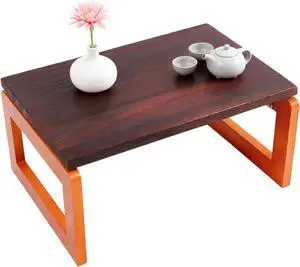 DYRABREST Foldable Coffee Table, Portable Low Picnic Table Wooden Folding Tea/Snack Breakfast Serving Table on Bed Collapsable Small Coffee Desk, 23.6''x 15.7''x 11.8'' DYRABREST Foldable Coffee Table, Portable Low Picnic Table Wooden Folding Tea/Snack Breakfast Serving Table on Bed Collapsable Small Coffee Desk, 23.6''x 15.7''x 11.8''