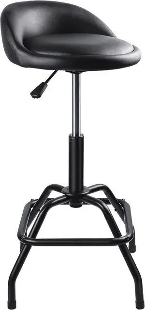 Garage Shop Stool, Height Adjustable Work Stool, Swivel Bar Stool (Black) Garage Shop Stool, Height Adjustable Work Stool, Swivel Bar Stool (Black)