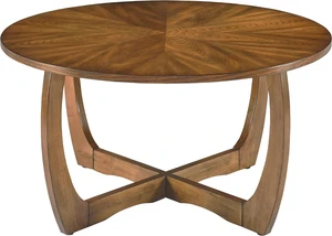 LEEMTORIG Round Wood Coffee Table, Mid Century Modern Round Walnut Coffee Tables for Living Room, 33.5" Dia. Circle Drum Coffee Table with Cross Legs, Easy Assembly, Brown Walnut KFZ-3223 LEEMTORIG Round Wood Coffee Table, Mid Century Modern Round Walnut Coffee Tables for Living Room, 33.5" Dia. Circle Drum Coffee Table with Cross Legs, Easy Assembly, Brown Walnut KFZ-3223