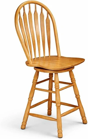 Sunset Trading Selections 24" Counter Height Swivel Barstool | Farmhouse Country Cottage Windsor Arrowback Café Stool | Light Oak Solid Wood | Dining Room Kitchen Home Bar Furniture Sunset Trading Selections 24" Counter Height Swivel Barstool | Farmhouse Country Cottage Windsor Arrowback Café Stool | Light Oak Solid Wood | Dining Room Kitchen Home Bar Furniture
