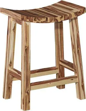 Powell Furniture Dale Saddle Bar Stool Natural Wood Powell Furniture Dale Saddle Bar Stool Natural Wood