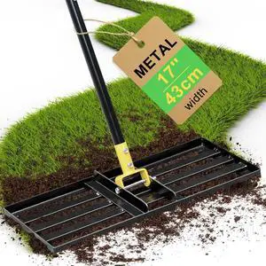 Colwelt Lawn Leveling Rake17 x10, Lawn Leveler Rake with Great Leveling Accuracy, Leveling Rake for Soil with 77 Adjustable Curved End Grip Handle, Lawn Leveling Tool Yard Leveler for Leveling Soil Colwelt Lawn Leveling Rake17 x10, Lawn Leveler Rake with Great Leveling Accuracy, Leveling Rake for Soil with 77 Adjustable Curved End Grip Handle, Lawn Leveling Tool Yard Leveler for Leveling Soil