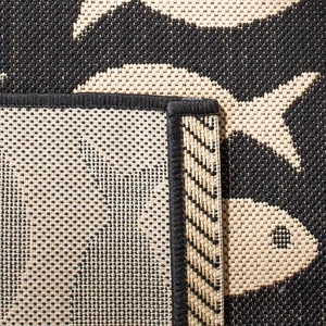 SAFAVIEH Washable Rug Outdoor Courtyard Collection - 4' Square, Black & Beige, Non-Shedding & Easy Cleaning, Ideal for Patio, Backyard, Mudroom (CY6013-256) SAFAVIEH Washable Rug Outdoor Courtyard Collection - 4' Square, Black & Beige, Non-Shedding & Easy Cleaning, Ideal for Patio, Backyard, Mudroom (CY6013-256)