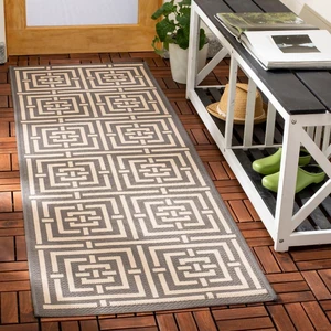 SAFAVIEH Courtyard Collection 2'3" x 6'7" Grey / Cream CY6937 Indoor/ Outdoor Waterproof Easy Cleaning Patio Backyard Mudroom Runner Rug SAFAVIEH Courtyard Collection 2'3" x 6'7" Grey / Cream CY6937 Indoor/ Outdoor Waterproof Easy Cleaning Patio Backyard Mudroom Runner Rug