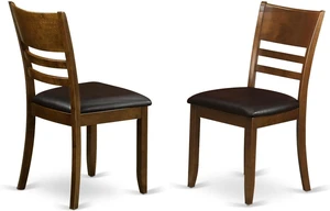 East West Furniture LYC-ESP-LC Lynfield Dining Chairs - Faux Leather Upholstered Wooden Chairs, Set of 2, Espresso East West Furniture LYC-ESP-LC Lynfield Dining Chairs - Faux Leather Upholstered Wooden Chairs, Set of 2, Espresso