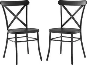 Crosley Furniture Camille X-Back Café Chairs, Set of 2 Crosley Furniture Camille X-Back Café Chairs, Set of 2