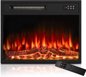 BOSSIN 23 inch Electric Fireplace Insert with Stove Heater for TV Stand,LED Realistic Flame,Recessed Mounted Fireplace Heater with Remote Control,Fireplace with Adjustable Flame, Timer 750/1500W BOSSIN 23 inch Electric Fireplace Insert with Stove Heater for TV Stand,LED Realistic Flame,Recessed Mounted Fireplace Heater with Remote Control,Fireplace with Adjustable Flame, Timer 750/1500W
