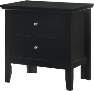 Glory Furniture Primo 2 Drawer Nightstand in Black Glory Furniture Primo 2 Drawer Nightstand in Black