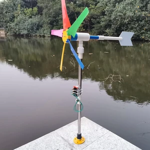 DIY Small Wind Turbine Generator Kit and Light Strip for Backyard Decoration Free Energy Generator Garden Decor 18 Inches Diameter DIY Small Wind Turbine Generator Kit and Light Strip for Backyard Decoration Free Energy Generator Garden Decor 18 Inches Diameter