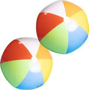 Top Race 2-Pack Giant Beach Balls 42-Inch Inflatable Pool Balls for Swimming and Outdoor Fun - Multicolor Big Shiny Ball for Beach Party and Summer Games Top Race 2-Pack Giant Beach Balls 42-Inch Inflatable Pool Balls for Swimming and Outdoor Fun - Multicolor Big Shiny Ball for Beach Party and Summer Games