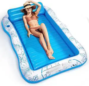 Inflatable Adult Pool Lounger Float - BAIAI Large Beach Sun Tanning Floats Raft Sunbathing Water Lounge Floaties Tub with Drink Holder - Blow Up River & Lake Suntan Floating Swimming Mattress Mat Inflatable Adult Pool Lounger Float - BAIAI Large Beach Sun Tanning Floats Raft Sunbathing Water Lounge Floaties Tub with Drink Holder - Blow Up River & Lake Suntan Floating Swimming Mattress Mat