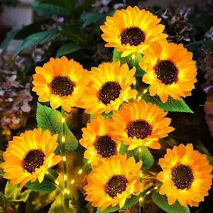 KOOPER Solar Lights Outdoor Garden Decor - Upgraded 3 Pack Solar Garden Lights with 9 Bigger Sunflower Lights, Solar Flowers Outdoor Waterproof for Flower Bed Yard Decor, Gift for Women Mom Grandma KOOPER Solar Lights Outdoor Garden Decor - Upgraded 3 Pack Solar Garden Lights with 9 Bigger Sunflower Lights, Solar Flowers Outdoor Waterproof for Flower Bed Yard Decor, Gift for Women Mom Grandma