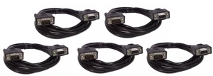 Five Pack of YCS Basics Black 10 Foot DB9 9 Pin Serial / RS232 Male/Female Extension Cables Five Pack of YCS Basics Black 10 Foot DB9 9 Pin Serial / RS232 Male/Female Extension Cables