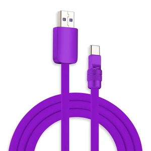 chubbycable USB A to C 120W Silicone Charging Cable, Purple+Purple, 6.6FT chubbycable USB A to C 120W Silicone Charging Cable, Purple+Purple, 6.6FT