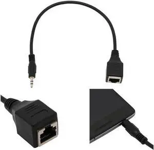 3.5mm Male Jack TRS Audio Cable To RJ45 Socket Ethernet Adapter Wire 1pc 3.5mm Male Jack TRS Audio Cable To RJ45 Socket Ethernet Adapter Wire 1pc