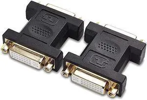 2Pack DVI to DVI Coupler DVI Female to Female Adapter 2Pack DVI to DVI Coupler DVI Female to Female Adapter