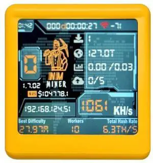 NMMiner Officail Corlorful Smart TV 1000KH/s better Nerdminer v2 ESP32 BTC SOLO Lottery Miner & Smart gift silent Desktop Clock