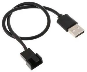 USB to 3-Pin / 4-Pin PWM 5V USB Sleeved Fan Power Adapter Cable, USB to 3 Pin / 4 Pin for Case Fan Adapter Connector Cab