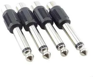 6.35mm to 6.5mm to RCA Female Adapter Connector for Microphone