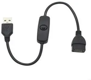 USB Male To USB Female USB Quick Charging Cable with Switches Power Cable