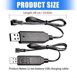 USB Interfaces SM2.0 2P 3.7VCharging Cable with ligent IC Chip and LED