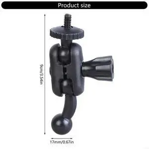 17mm Ball Head Bracket Adapter Adjustable 1/4in to 17mm Ball Adapter