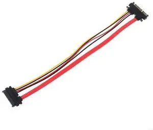 22-pin (7+15) Male to Female Power Supply Adapter Cable for 2.5 "3.5" SSD