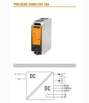 PRO DCDC 240W 24V 10A DC Switching Power Converter For Weidmuller 2001810000