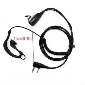 Walkie-Talkie Headset 2 Pin Intercom Earphone Headphone for UV-5R UV5R UV-5RE