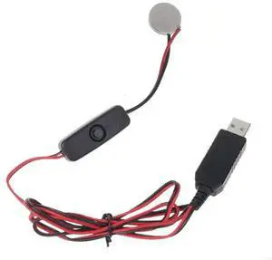 100cm/3.28ft USB to 3V CR2032Charging Cable Cord with Switches