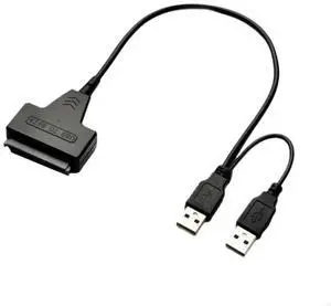 WXTB 2.5" SATAs Hard to USB Cable with Power Adapter Port, LED for Data Recovery and Backup