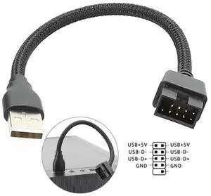 Usb A Male To 9-Pin 9pin Motherboards Built-In WaterCooled Data To Extension Dropshipping