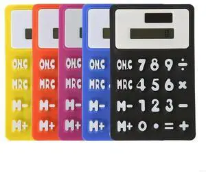 Portable Solar Silicone Calculator Foldable Handheld Scientific Calculator