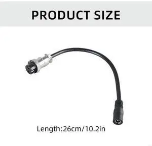 GX20 2Pin Aviation Power Cable with 5521 Connector Input 150W Power Delivery