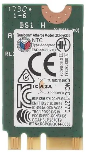 QCNFA335 WIFI Card BT4.0 2.4+5G 300M 802.11a b WiFi Wireless M.2 NGFF Card DW1707 VRC88 Dropshipping