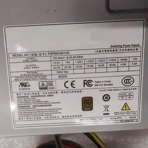 For FSP Grout 600W 1UServer Power Supply 100240V 600W FSP600-801UK
