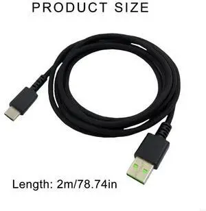 USB Type C Braided Keyboards Cable Replacement Wire for DeathStalker V2 Keyboards Data Line