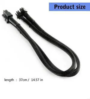 8Pin to Two 6Pin PCIExpress Power Cable for Graphics Cards with Coppers Conductors