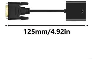Fast Speed DVI-D to VGA Adapter Cable 24+1 Pin DVI to VGA Converter Wire Line with Chip for Better Display Performances